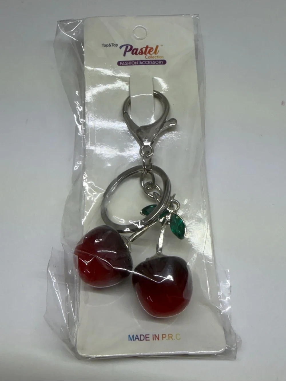 Red Cherry Keychain Bag Charm